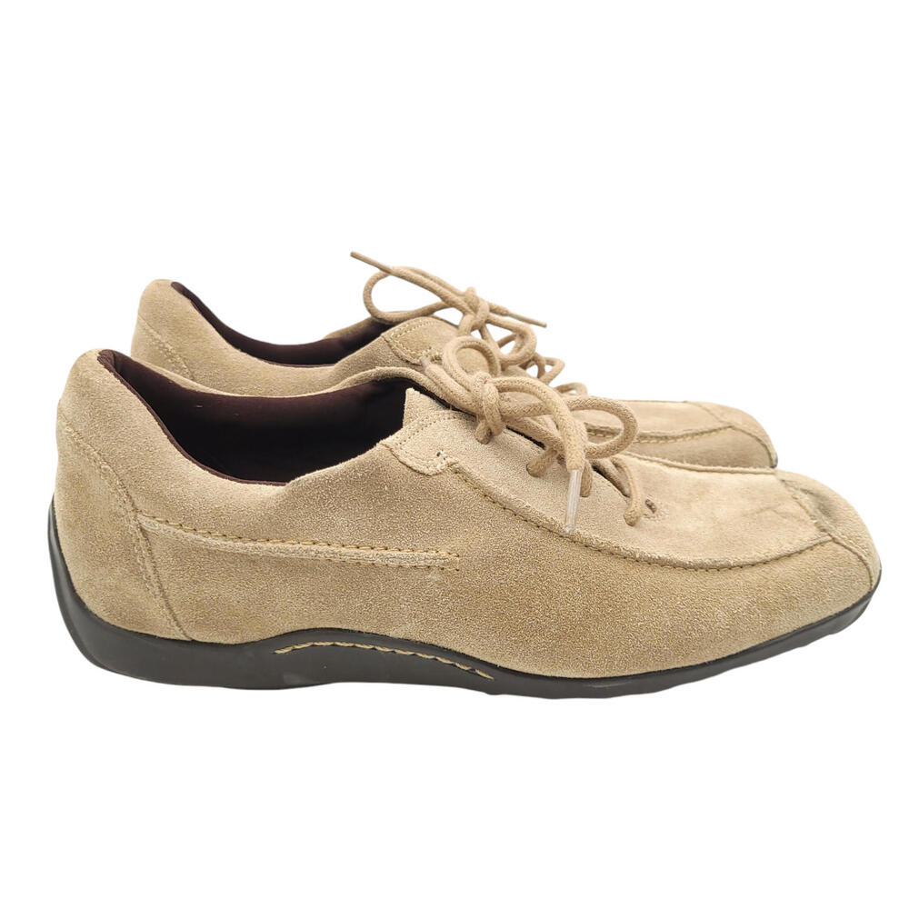 Aerosoles Shoes Womens Size‎ 7 Brown Suede Lace Up Sneakers Comfort